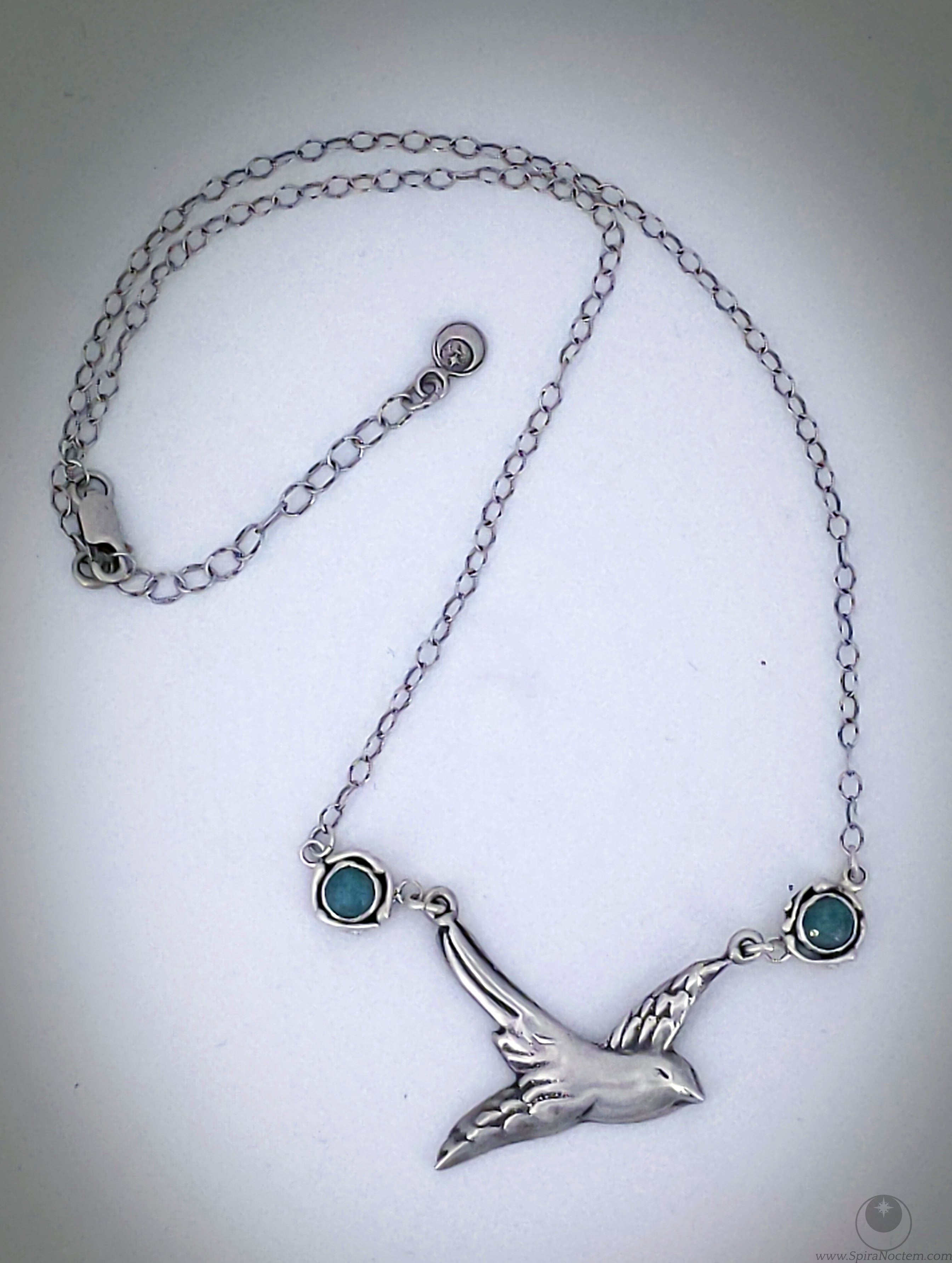 Bird and Nest Necklace with Amazonite